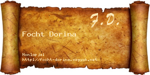 Focht Dorina névjegykártya
